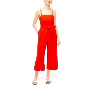 Crew Pants Jumpsuits Jcrew Cropped Wide Leg Linen